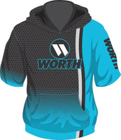 Worth Carolina Blue Mach 1/2 Sleeve Hoodie NON Custom Name/Number